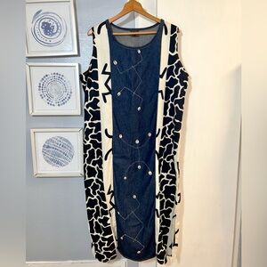 Meetu Magic The Affrican Scene Women’s Size 1X Sleeveless Dress